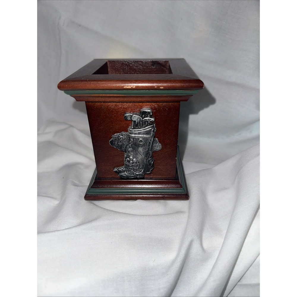 FIGI Golf Lover Gift Pencil Cup‎ Holder Office  Golf Bag Emblem